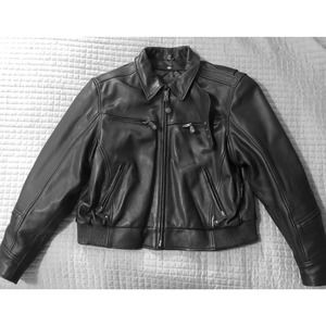 Men's Xpert Performance Leather Motorcycle Jacket Black, Size 3x, snapout lining